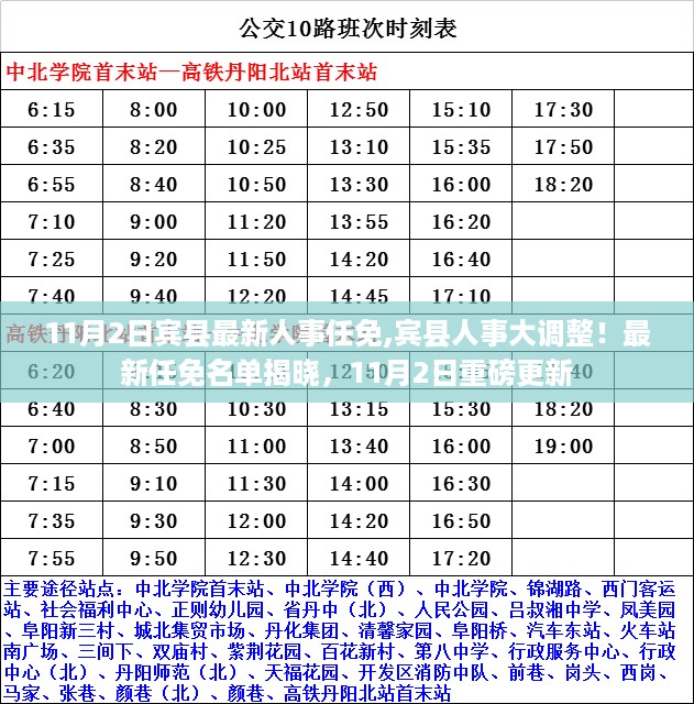 宾县人事大调整，最新任免名单揭晓，11月2日重磅更新