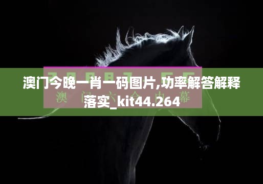 澳门今晚一肖一码图片,功率解答解释落实_kit44.264