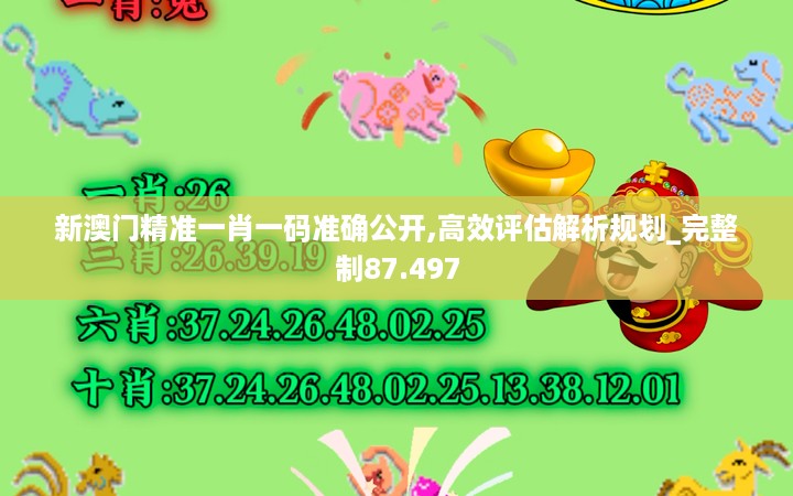 新澳门精准一肖一码准确公开,高效评估解析规划_完整制87.497