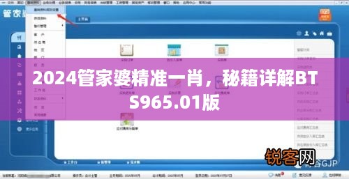 2024管家婆精准一肖，秘籍详解bts965.01版